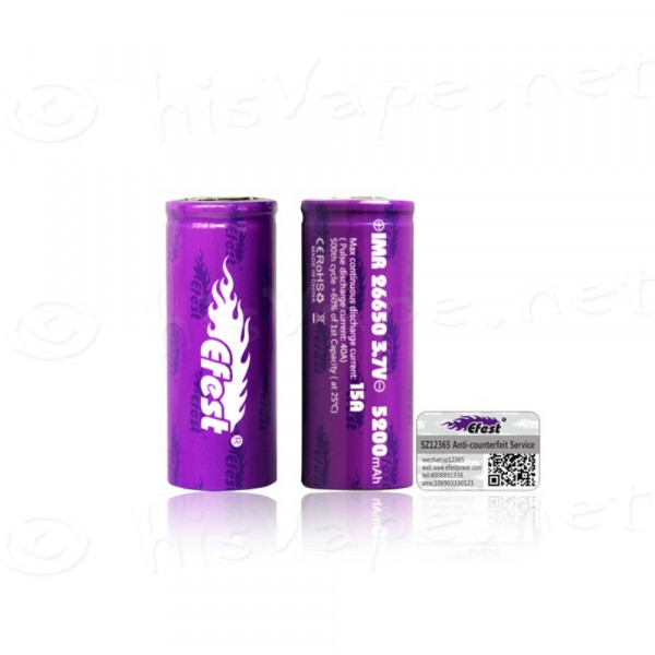 Efest Purple IMR26650 5200mAh
