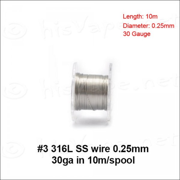 Stainless Steel 316L wire 0,25mm / 10m