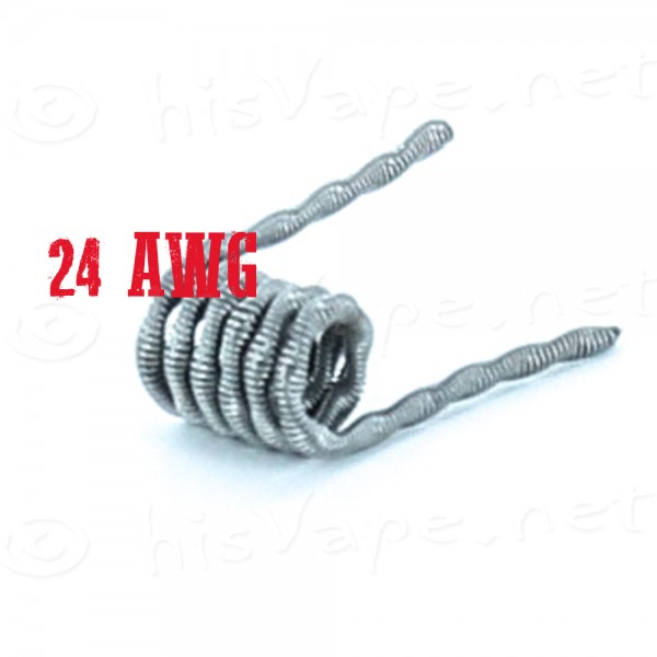 5x Twisted Core Clapton Coil 24AWG