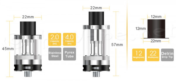 Aspire Atlantis EVO Atomizer Tank 4ml Steel