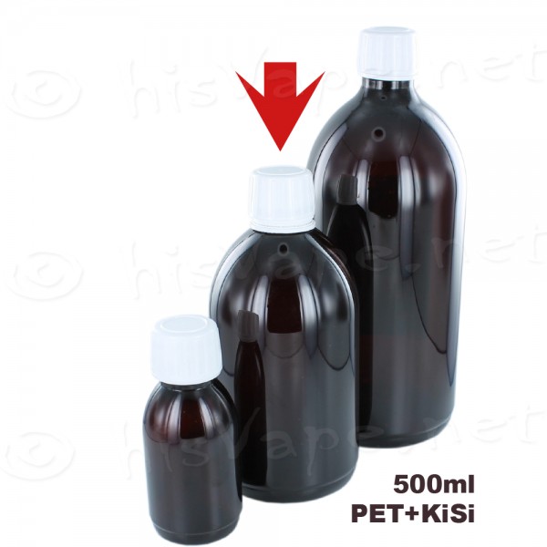 500ml empty bottle PET Brown